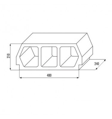 Konbet - pustak stropowy Teriva 24/60 Base, 3-komorowy, keramzytowy