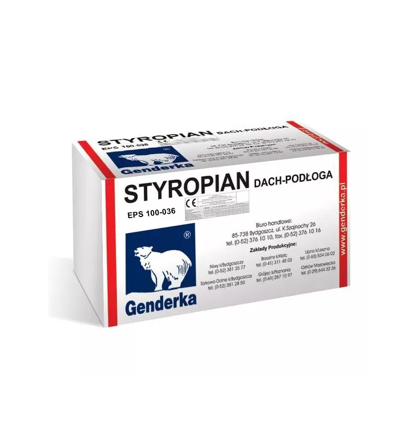 Genderka - styropian EPS 100-036 Dach Podłoga