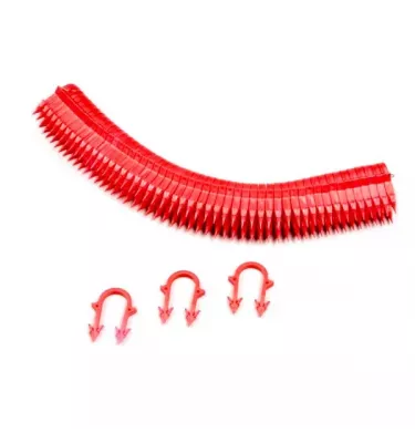 Curtain - clips for fixing pipes