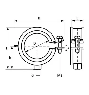 Walraven - single clamps with BISMAT 2000 lining