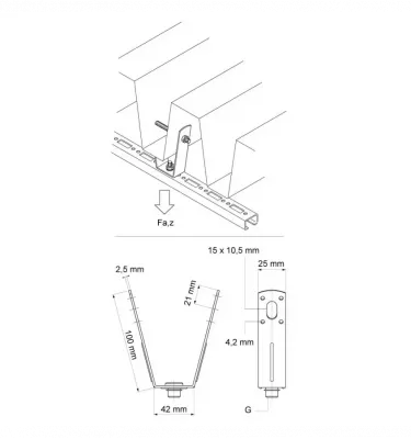 Walraven - hangers for BIS, VdS trapezoidal sheets