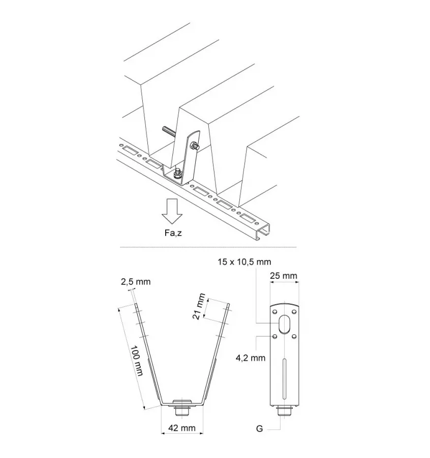 Walraven - hangers for BIS, VdS trapezoidal sheets