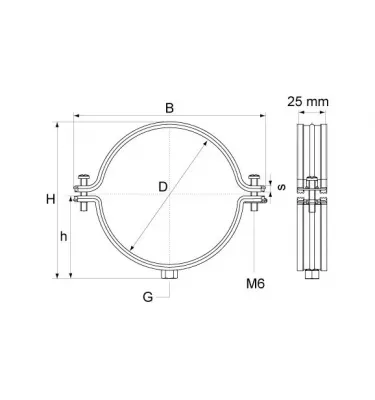 Walraven - ventilation clamp with BIS Aero® spiro lining