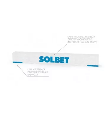 Solbet - nadproże zbrojone z betonu komórkowego NS R30