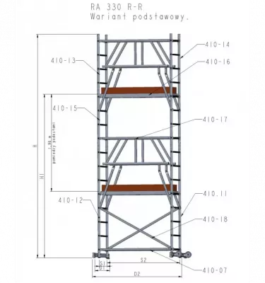 Drabex - RA-330 R-R mobile scaffolding