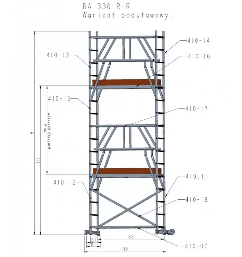 Drabex - RA-330 R-R mobile scaffolding