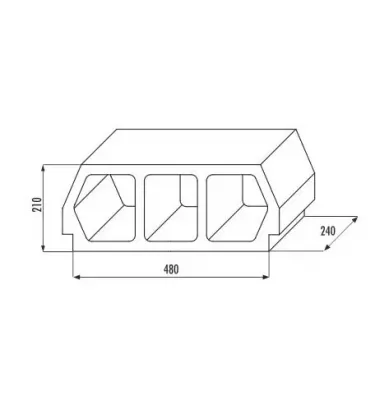 Konbet - pustak stropowy Teriva 24/60 Base, 3-komorowy, betonowy