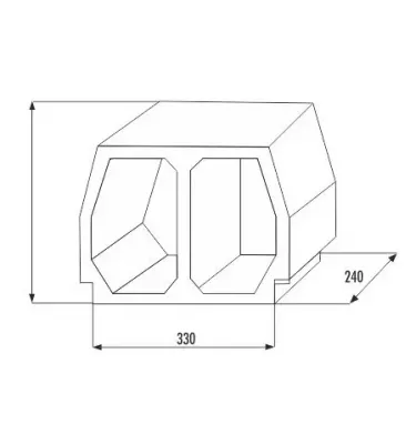 Konbet - Teriva 34/45 Strong / Long ceiling block, expanded clay