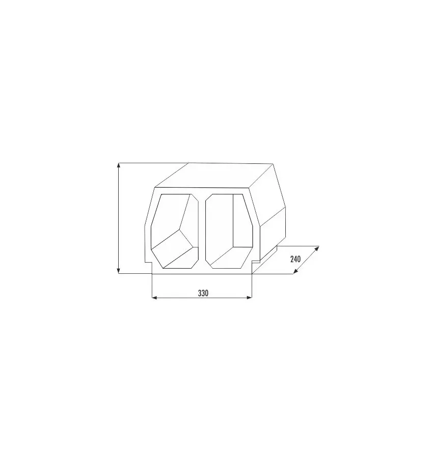 Konbet - Teriva 34/45 Strong / Long ceiling block, expanded clay