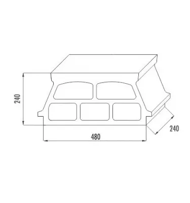 Konbet - Teriva 24/60 Plus ceiling block, 5-chamber, expanded clay