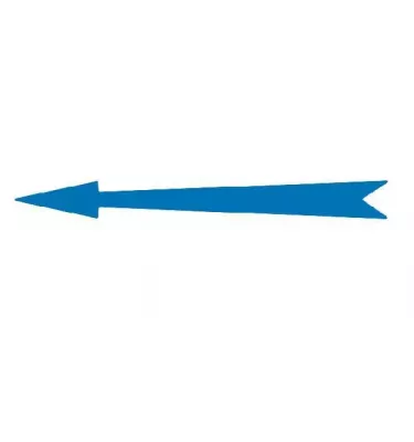 Xplo - self-adhesive blue marking arrow