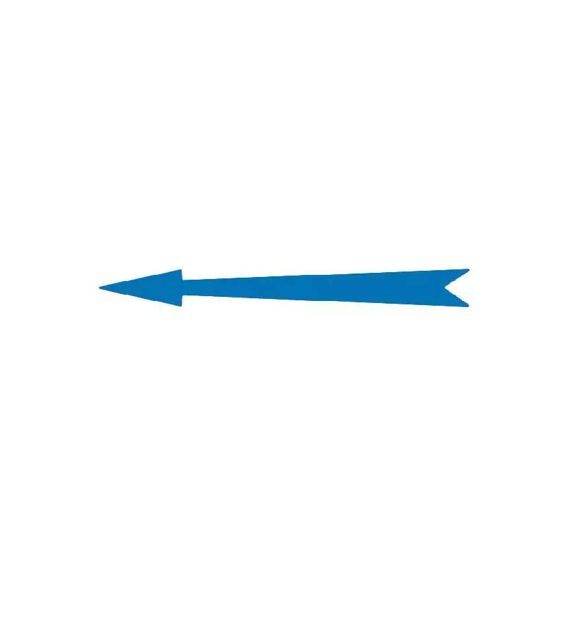 Xplo - self-adhesive blue marking arrow