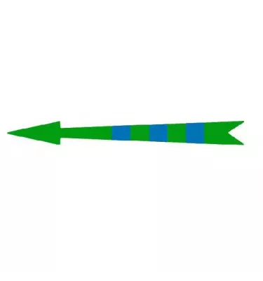 Xplo - self-adhesive arrow marking green with blue signs