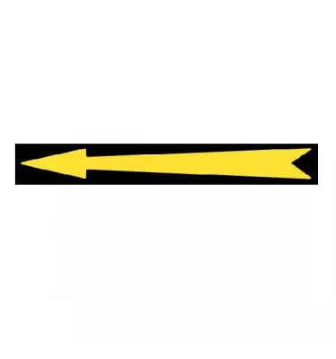 Xplo - self-adhesive yellow marking arrow on a black background