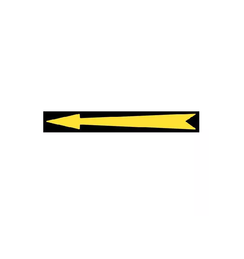Xplo - self-adhesive yellow marking arrow on a black background