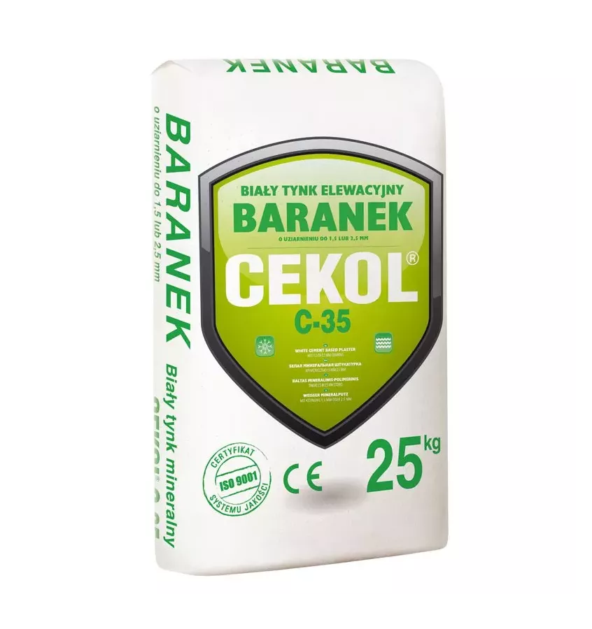 Cekol - white mineral facade plaster C-35 lamb
