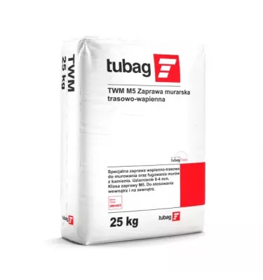 Tubag - zaprawa murarska trasowo-wapienna TWM M5