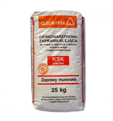 Quick-mix - adhesive mortar for aerated concrete blocks and KSK Silicate bricks