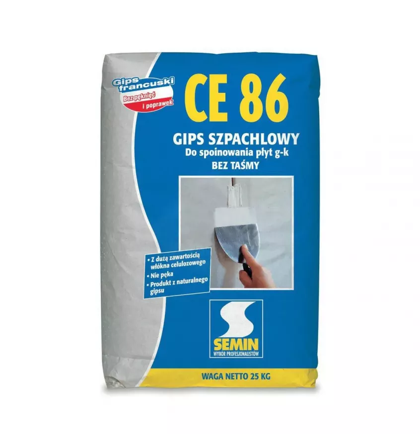 Semin - gypsum putty for pointing plasterboards without CE 86 tape