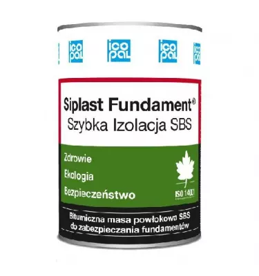 Icopal - asfaltová hmota pro hydroizolaci základů rychleschnoucí Siplast Foundation Rychlá izolace SBS