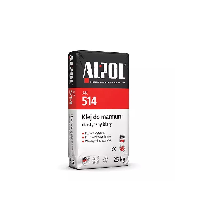 Alpol - bílé AK 514 flexibilní mramorové lepidlo