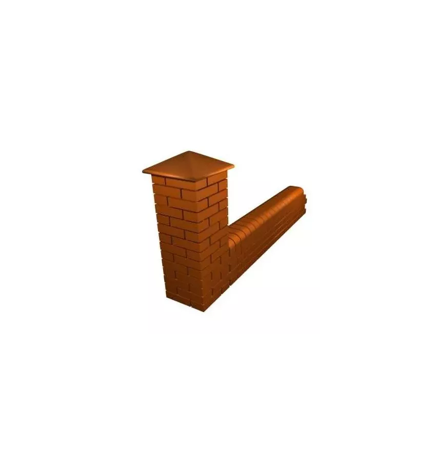 Terca Wienerberger - kształtki klinkierowe Czapa 38x38