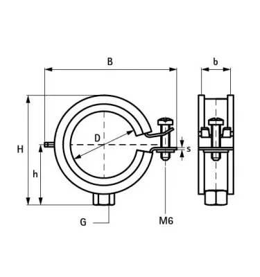 Walraven - Single clamp with BISMAT® Flash facing