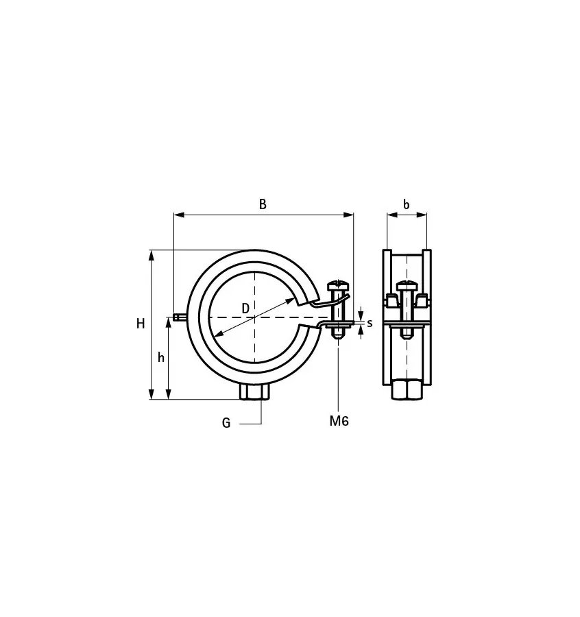 Walraven - Single clamp with BISMAT® Flash facing
