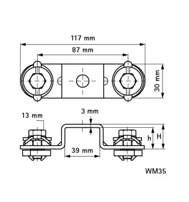 Walraven - saddle connectors for BIS RapidRail® mounting rails