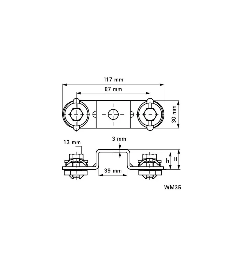 Walraven - saddle connectors for BIS RapidRail® mounting rails