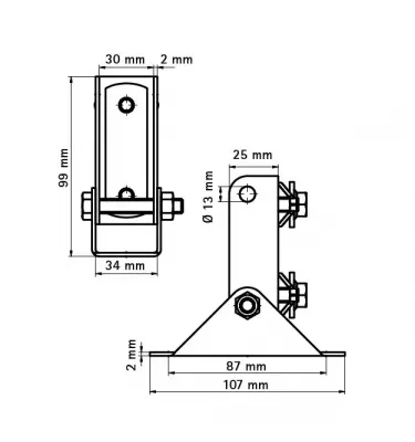 Walraven - BIS RapidRail® tilting wall brackets - 661 3 250