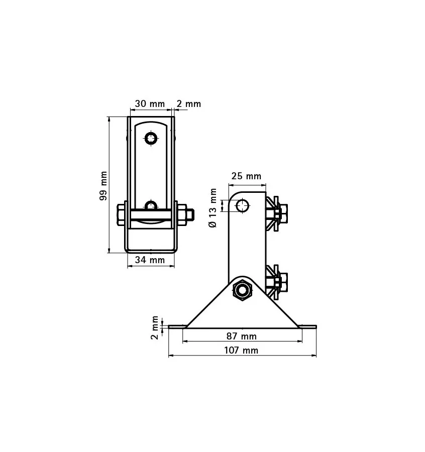 Walraven - uchwyty ścienne przechylne BIS RapidRail® - 661 3 250