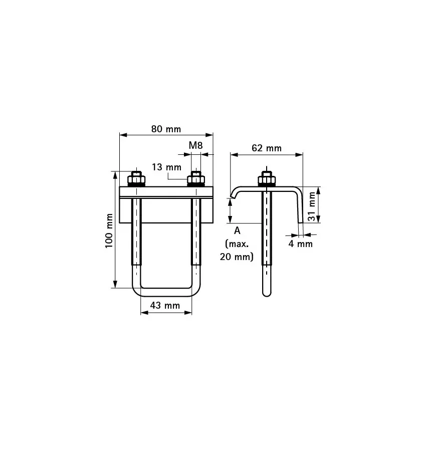 Walraven - girder catches for BIS RapidRail® mounting rails