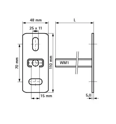 Walraven - wall consoles, BIS RapidRail®, stainless steel