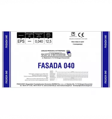 Eurotermika - fasádní polystyrenová deska 040