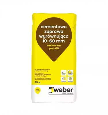 Weber - zaprawa do napraw i wyrównań Webercem Plan 60 (ZT601)