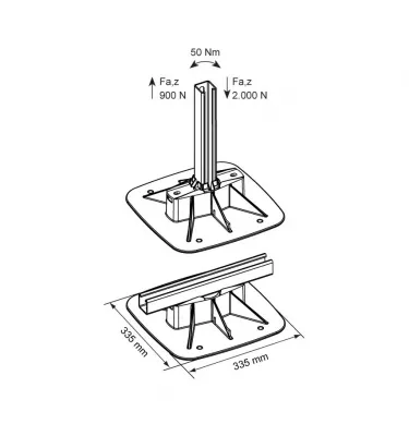 Walraven - BIS Yeti® 335 roof support system (BUP1000)