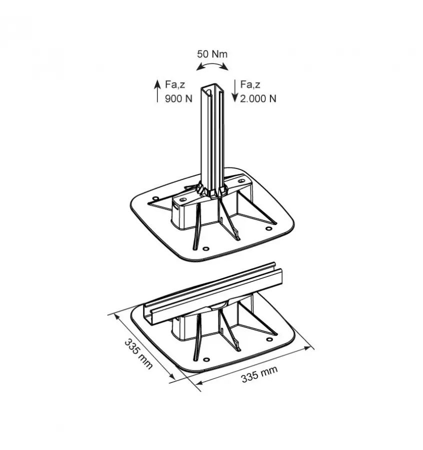 Walraven - BIS Yeti® 335 Roof Support System (BUP1000)