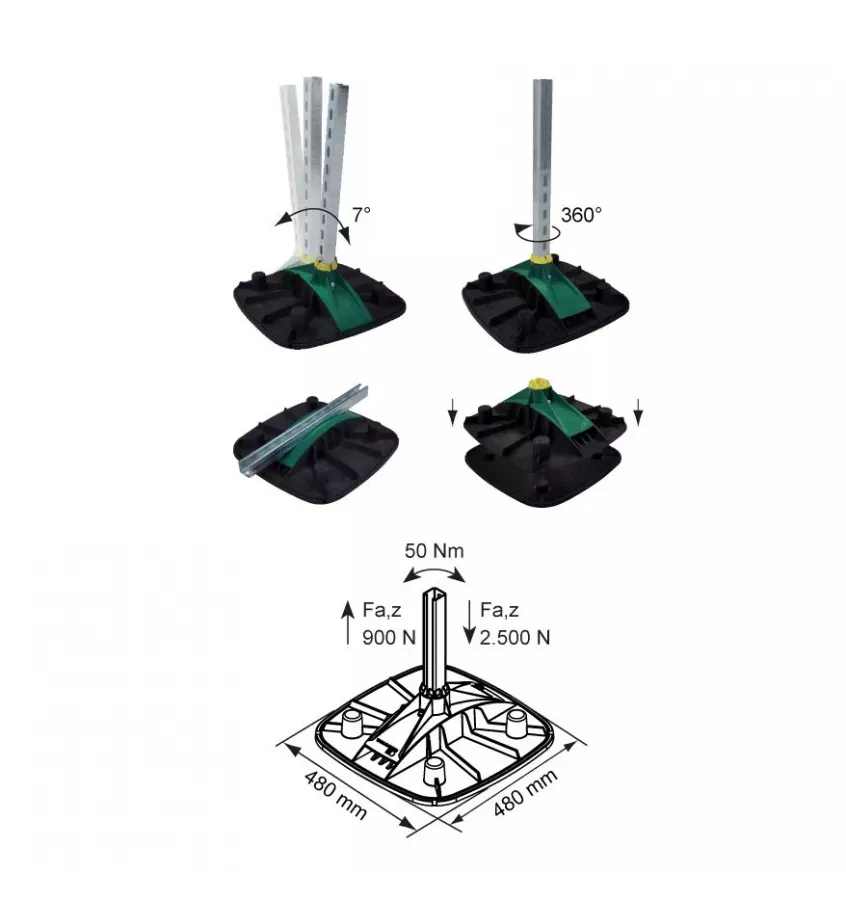 Walraven - system podpór dachowych BIS Yeti® 480 (BUP1000)