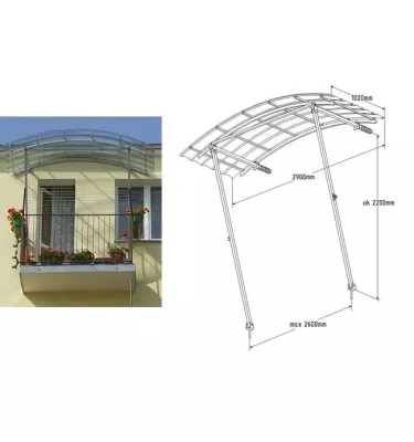 Icopal - daszek nad balkony Fastlock Balkon