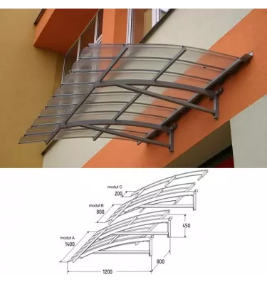 Icopal - roof above balconies Awning Fastlock 120