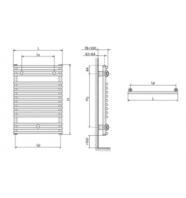 Purmo - koupelnový radiátor Santorini