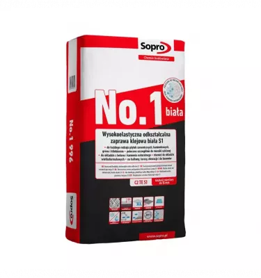 Sopro - Highly elastic white adhesive mortar No.1 (996)