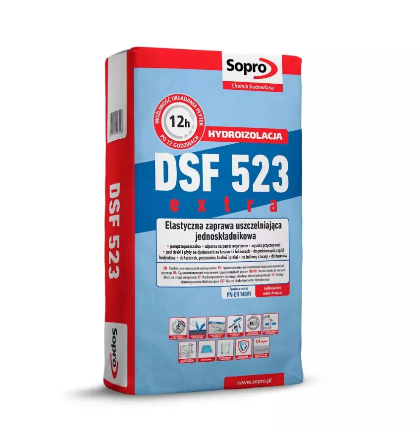 Sopro - DSF 523 one-component elastic sealing mortar