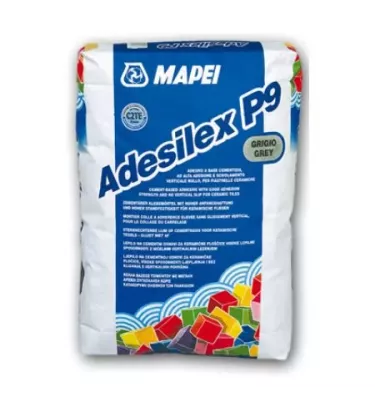 Mapei - elastic adhesive mortar for Adesilex P9 tiles