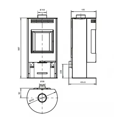 Thorma - wood stove Zaragoza steel
