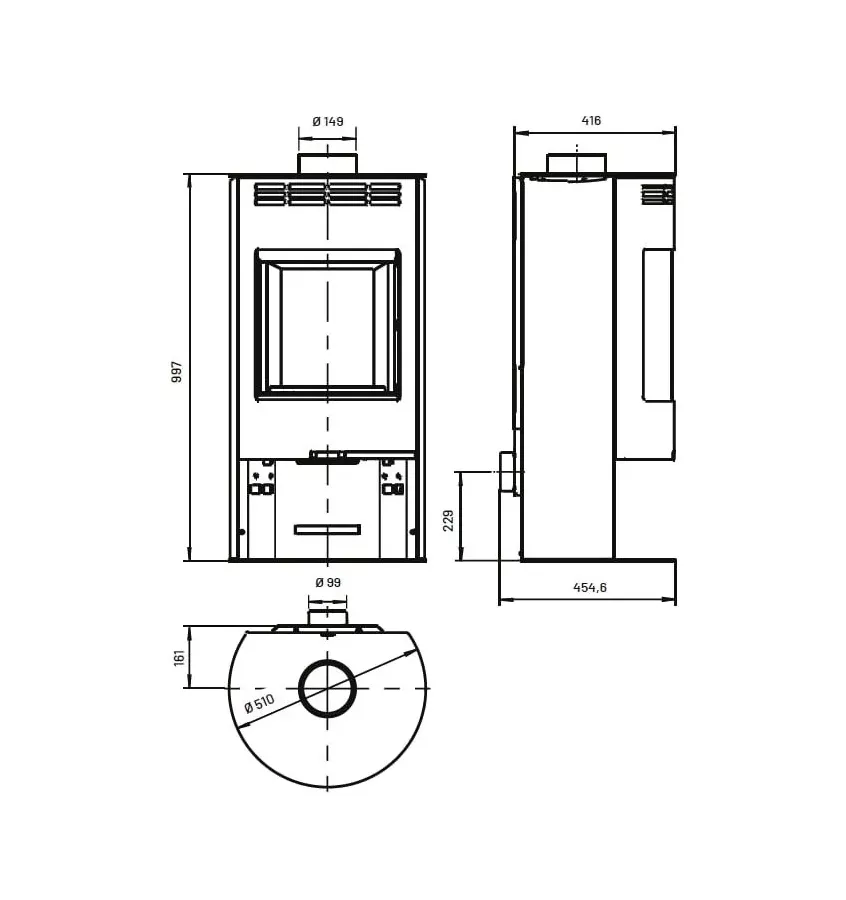 Thorma - wood stove Zaragoza steel