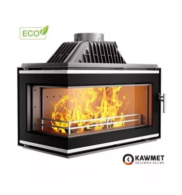Kawmet - fireplace insert Corner W16 premium with a damper