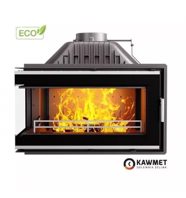 Kawmet - fireplace insert Corner W16 premium with a damper