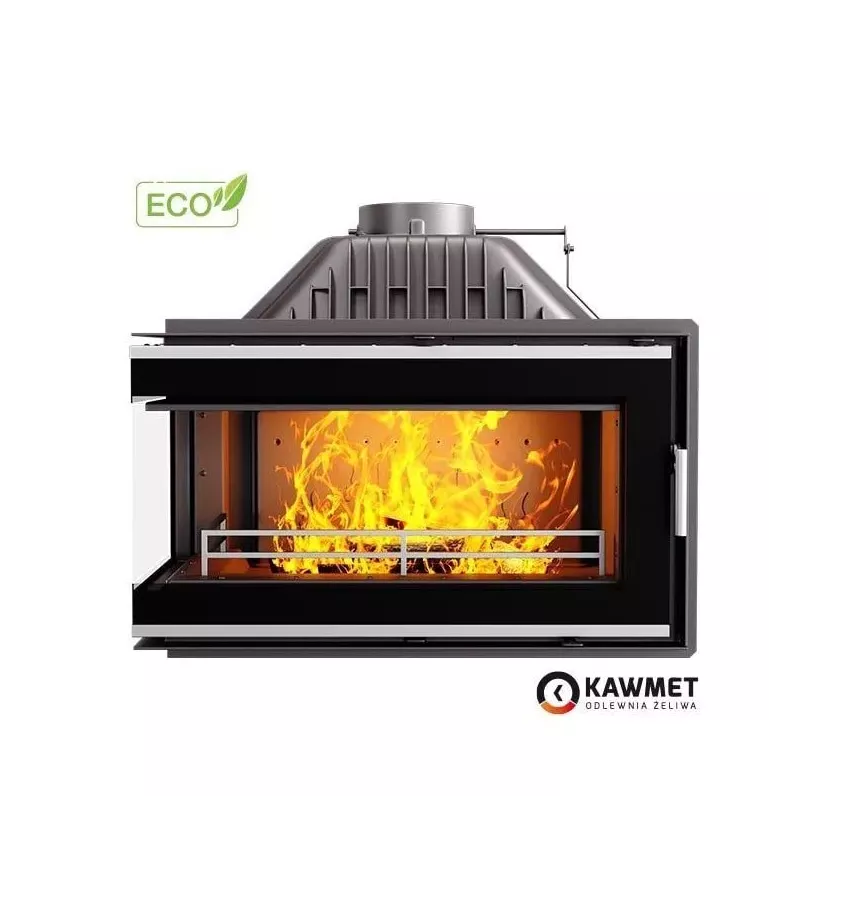 Kawmet - fireplace insert Corner W16 premium with a damper